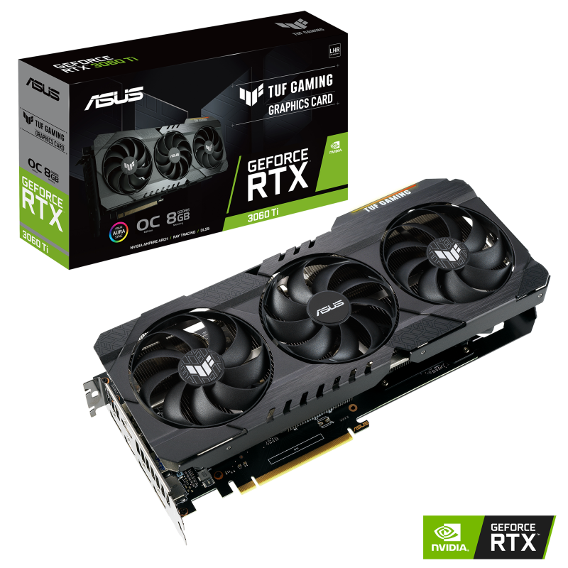 کارت گرافیک ایسوس مدل TUF-RTX3060TI-O8G-V2-GAMING حافظه 8 گیگابایت