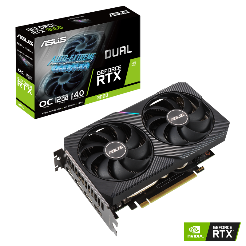 کارت گرافیک ایسوس مدل ‎ DUAL-RTX3060-O12G-V2حافظه 12 گیگابایت