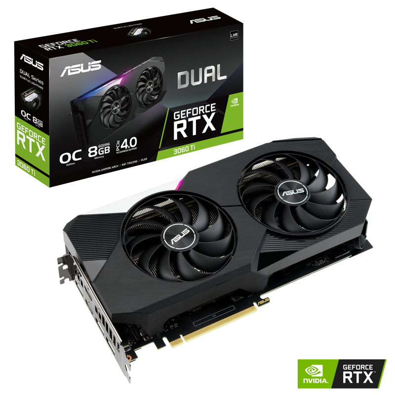 کارت گرافیک ایسوس مدل DUAL-RTX3060TI-O8G-V2 حافظه 8 گیگابایت
