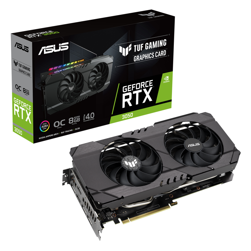 کارت گرافیک ایسوس مدل TUF-RTX3050-O8G-GAMING حافظه 8 گیگابایت