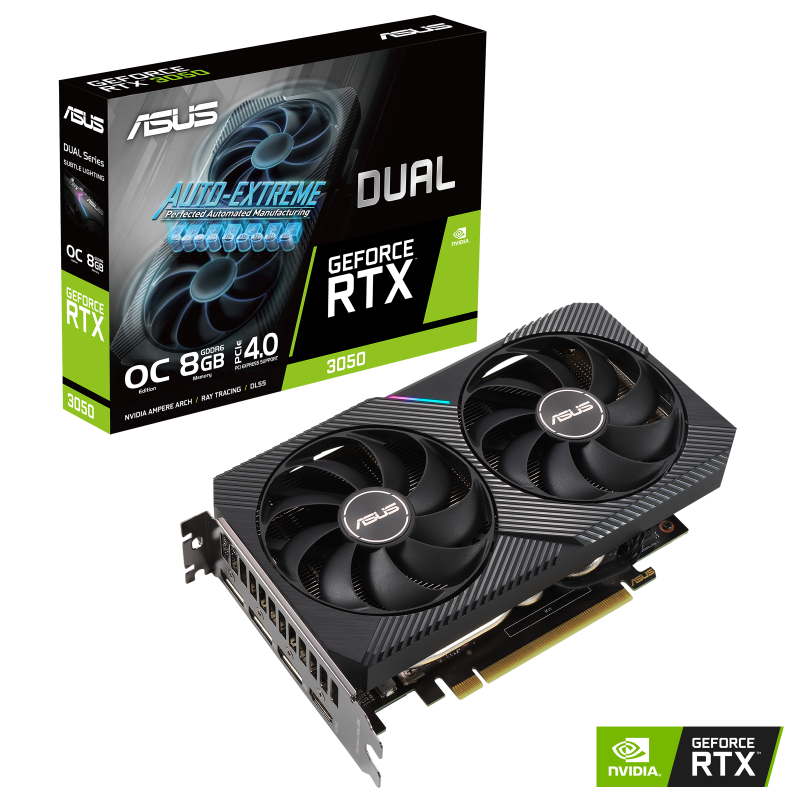 کارت گرافیک ایسوس مدل DUAL-RTX3050-O8G حافظه 8 گیگابایت