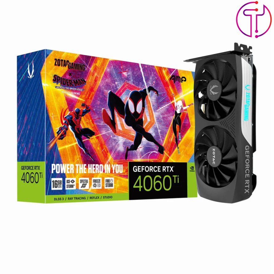 کارت گرافیک زوتاک GEFORCE RTX 4060 Ti 16GB AMP SPIDER-MAN