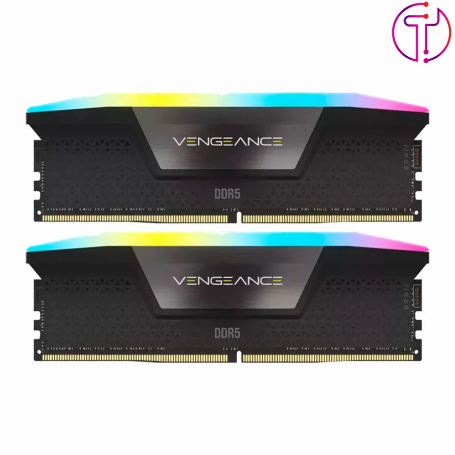 رم کورسیر VENGEANCE RGB 64GB 32GBx2 6600MHz Cl32 DDR5