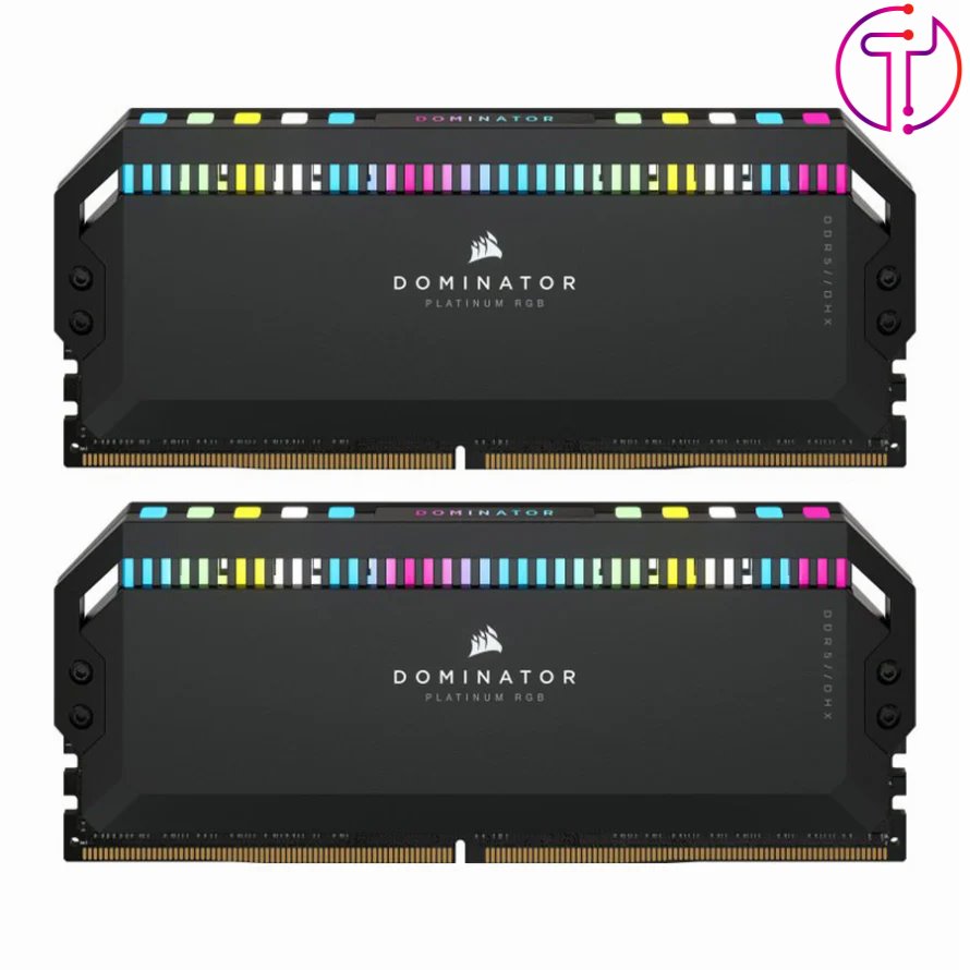 رم کورسیر DOMINATOR PLATINUM RGB 64GB 32GBx2 6800MHz CL40 DDR5