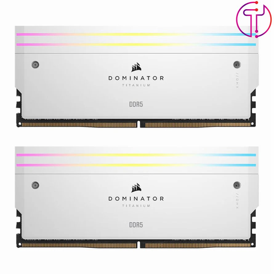 رم کورسیر Dominator Titanium RGB 32GB 16GBx2 6000MHz CL30 DDR5 White