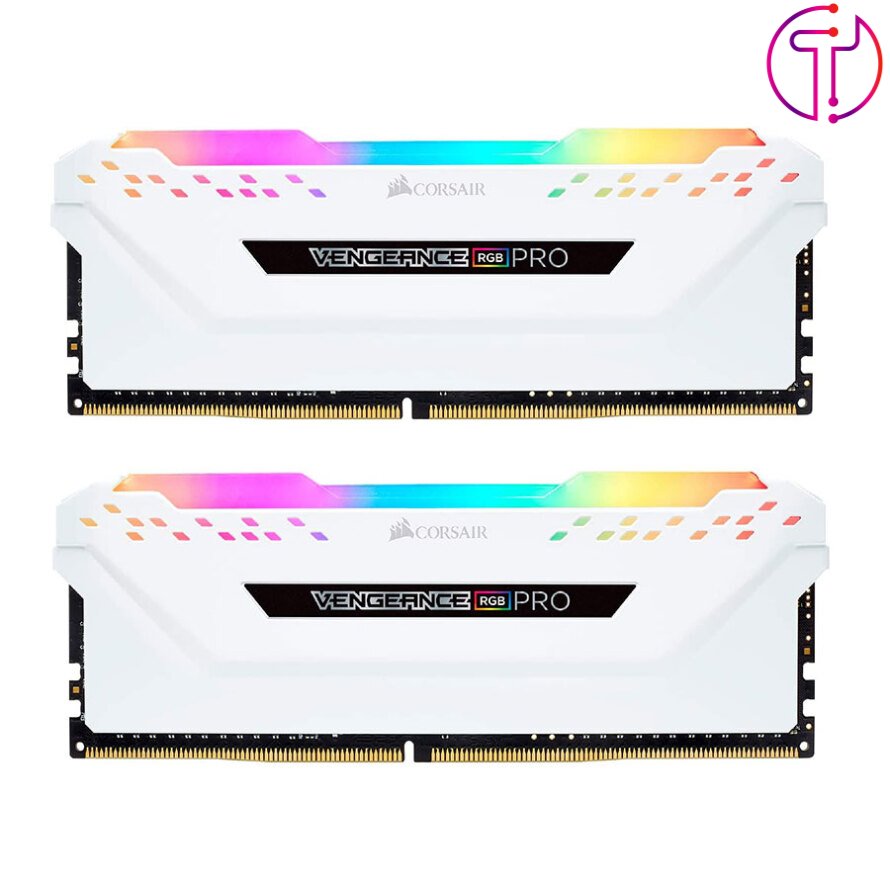 رم کورسیر VENGEANCE RGB PRO White 16GB 8GBx2 3600MHz CL18 DDR4