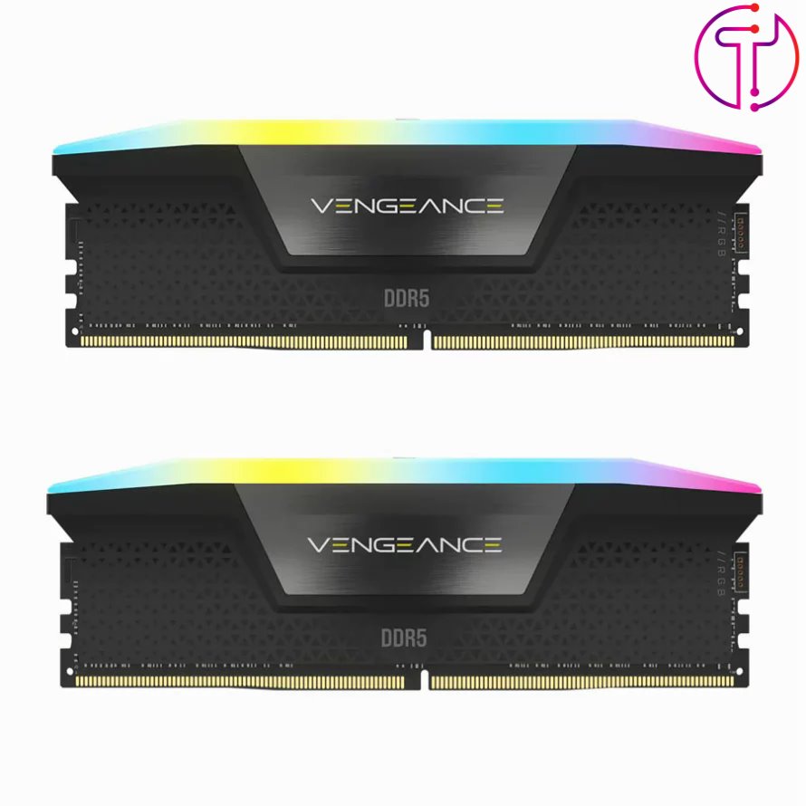 رم کورسیر VENGEANCE RGB Black 32GB 16GBx2 6200MHz CL36 DDR5