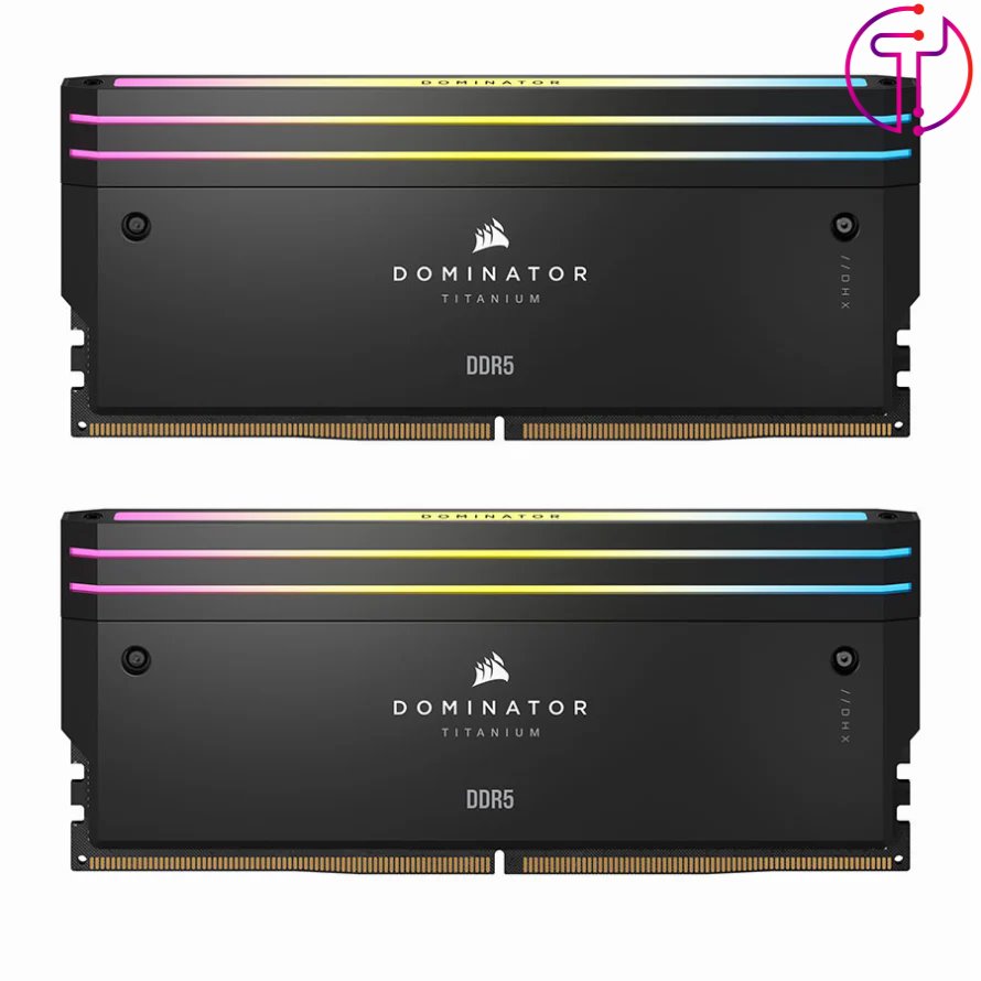 رم کورسیر Dominator Titanium RGB 64GB 32GBx2 6600MHz CL32 DDR5