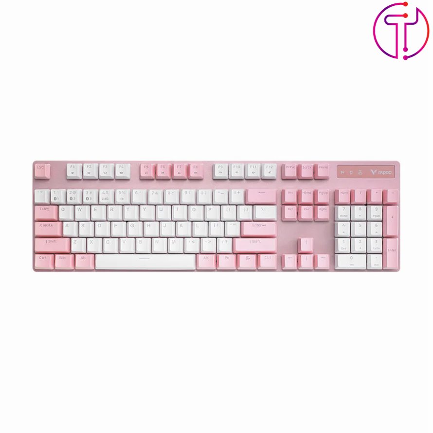 کیبورد گیمینگ مکانیکال رپو V500PRO Pink White