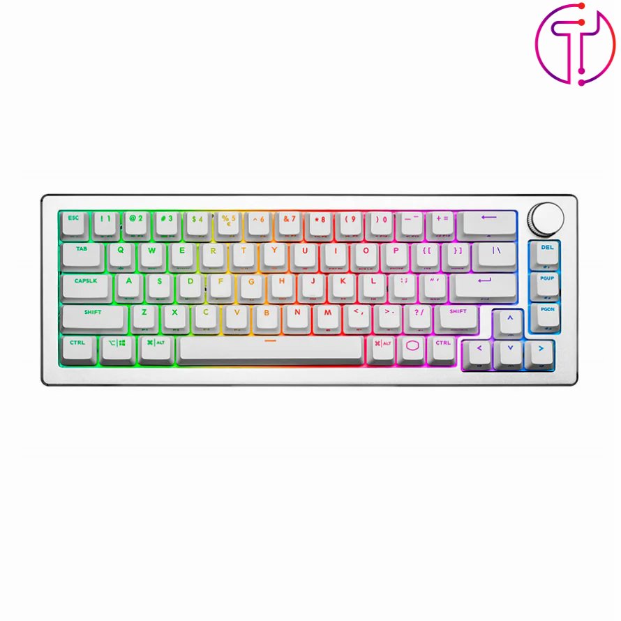 کیبورد گیمینگ بی سیم کولر مستر CK721 Blue Switch White